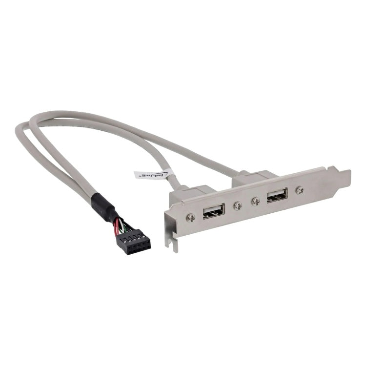 GK-11635 35 cm Slot-beugel USB 2.0 - 2x USB-A naar 10-pins header