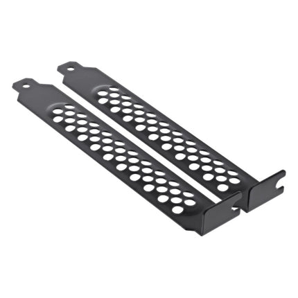 GK-11637 Geperforeerde PCI Slot Afdekplaatjes Zwart - Set van 2
