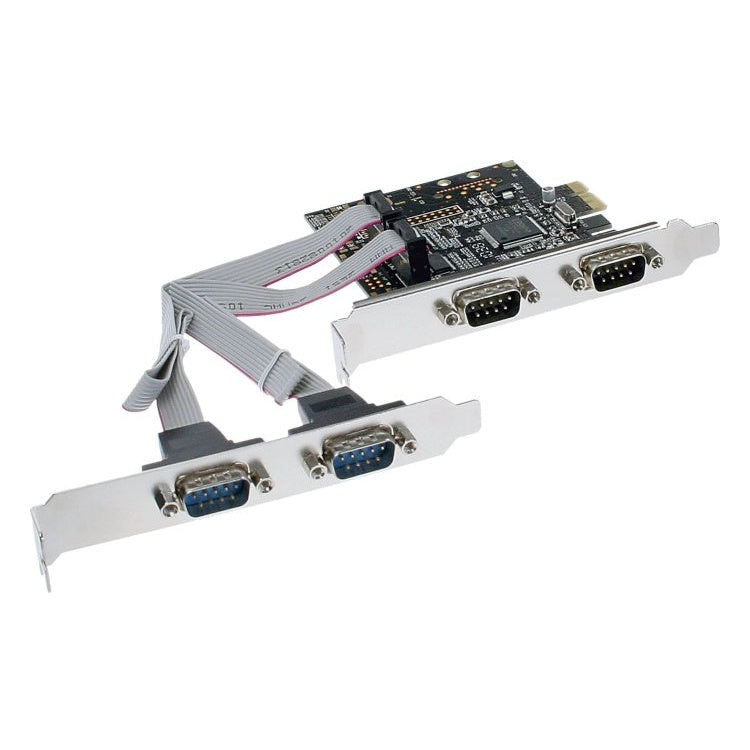 GK-11641 PCI Express seriële RS232 kaart - 4x 9-pins SUB-D - PCIe x1