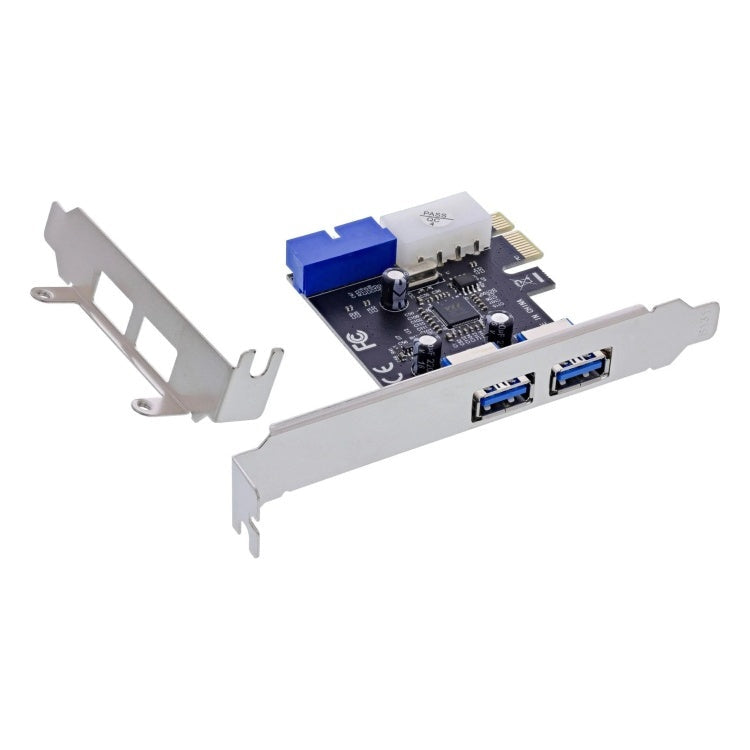 GK-11649 PCIe USB 3.2 Gen.1 interfacekaart met 4x USB-A (2 extern + 2 via slotbeugel)