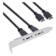 GK-11660 50 cm USB-C Uitbreidingsbeugel - 2x USB-C naar USB 3.2 Gen 2 Key-A