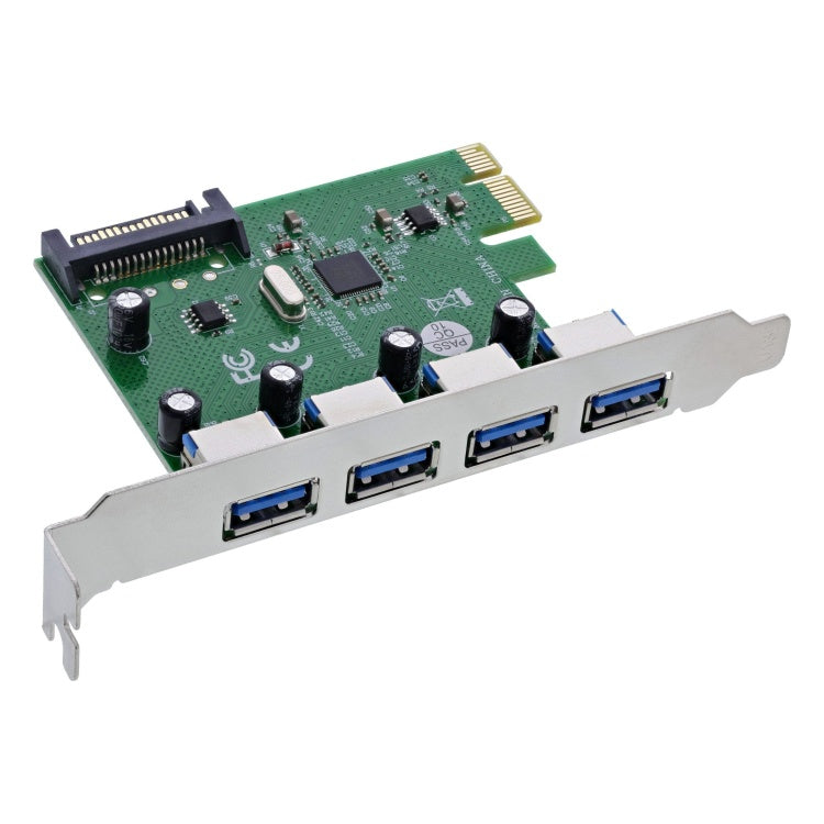 GK-11666 USB 3.2 Gen.1 PCIe x1 Interfacekaart met 4x USB-A - 5 Gb/s