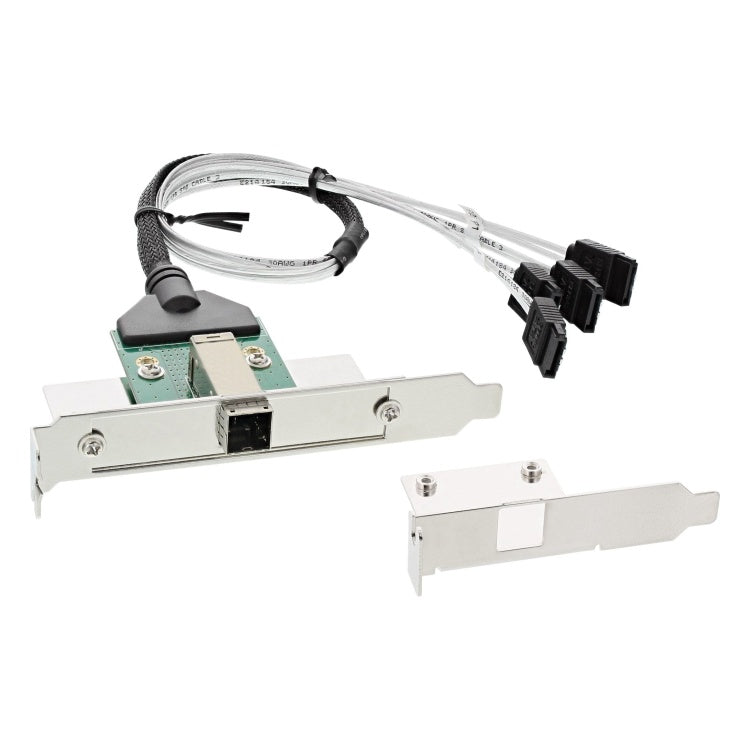 GK-11668 50 cm SAS HD Slot Bracket SFF-8644 naar 4x SATA - Bidirectioneel