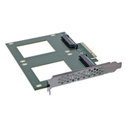 GK-11669 PCIe x8 Interfacekaart 2x U.2 NVMe SFF-8639 Intern - Bifurcation