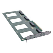 GK-11673 PCIe x16 Interfacekaart 4x interne U.2 NVMe SFF-8639 - Bifurcation