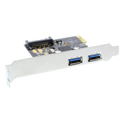 GK-11677 PCIe x1 Interfacekaart 2x USB-A 3.2 Gen.1 incl. SATA-voeding