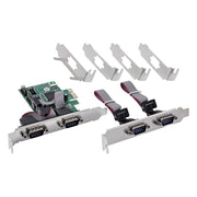 GK-11678 PCIe x1 Interfacekaart 4x RS-232 D-Sub 9-poorts incl. low-profile brackets