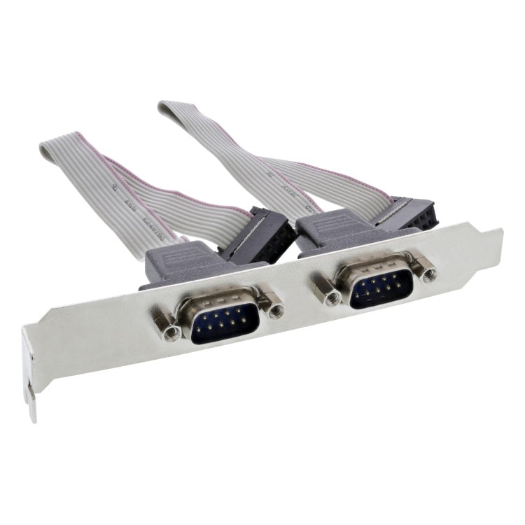 GK-11683 18 centimeter Dual Seriële Slotplaat DB9 naar 2x 10-pins Moederbord Header