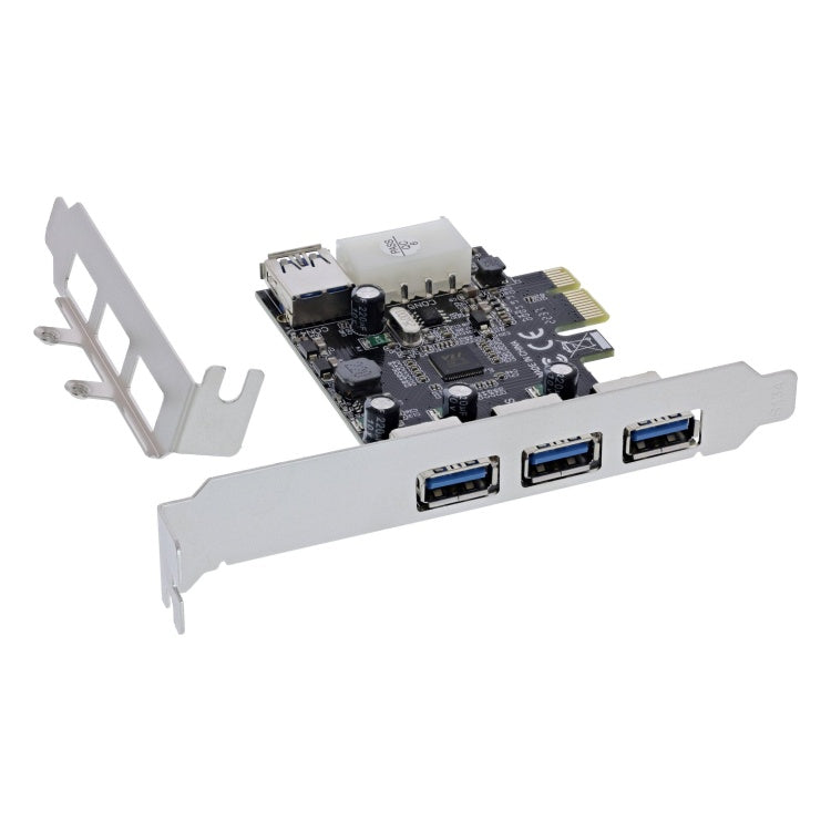 GK-11687 PCIe USB 3.2 Gen.1-kaart 3x extern + 1x intern USB-A - Molex-voeding