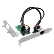 GK-11702 Mini PCIe netwerkkaart - Gigabit RJ45 - Realtek RTL8111F - half/full-size - incl. RJ45 module