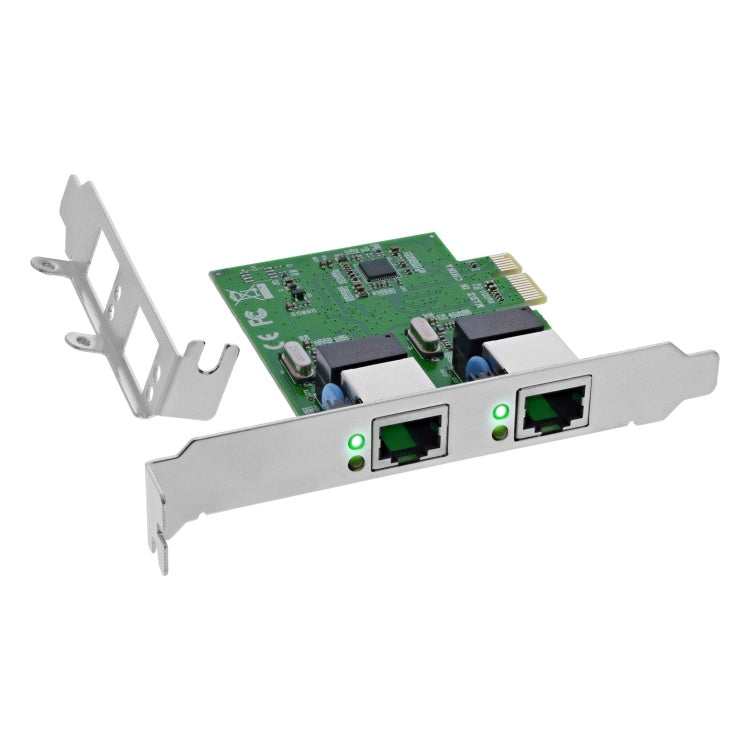 GK-11706 Dual Gigabit Netwerkkaart 2x RJ45 - PCIe x1 - Low Profile