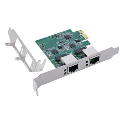GK-11709 Dual 2.5 Gigabit netwerkkaart 2x RJ45 2.5 Gb/s - PCIe x1 - Inclusief low-profile bracket