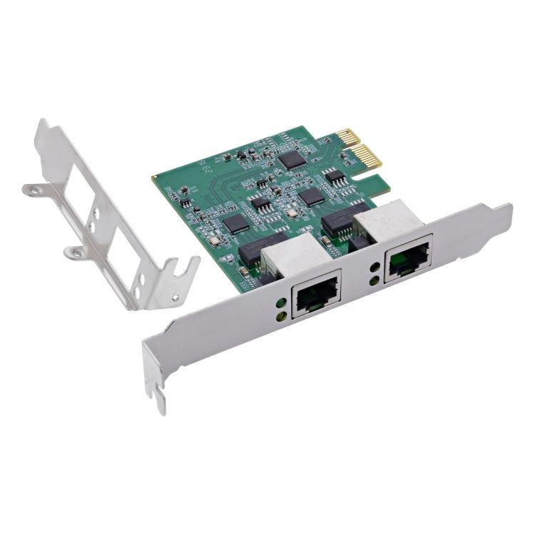 GK-11709 Dual 2.5 Gigabit netwerkkaart 2x RJ45 2.5 Gb/s - PCIe x1 - Inclusief low-profile bracket