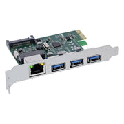 GK-11713 Gigabit netwerkkaart + USB 3.2 Gen.1 PCIe x1, 1x RJ45, 3x USB-A