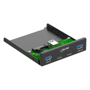 GK-11714 3.5 inch Frontpaneel met 2x USB-A en 2x USB-C USB 3.2 Gen.2 10 Gb/s