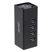 GK-11715 1 meter - USB hub - 4 poorten - USB 3.2 Gen.1 - met externe 12V voeding - zwart