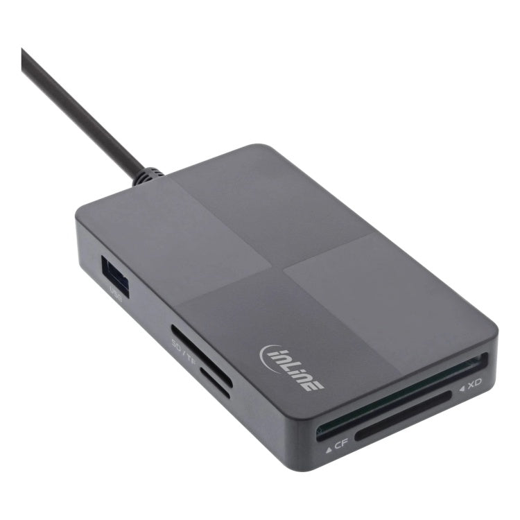 GK-11721 USB 3.2 Multi Cardreader Hub - SD / TF / MS / XD / CF - 3x USB-A - USB-C / USB-A - dual