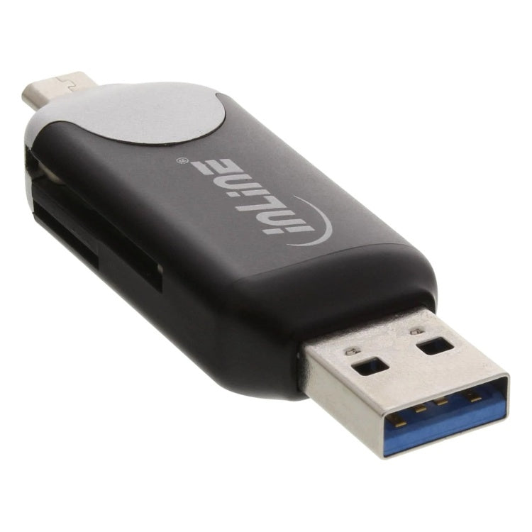 GK-11722 USB 3.0 / USB 2.0 dubbele kaartlezer voor SDXC en microSDXC (OTG)
