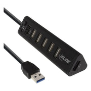 GK-11727 50 cm - Smart Hub - 7-poorts USB 3.2 Gen.1 / USB 2.0 - Zwart