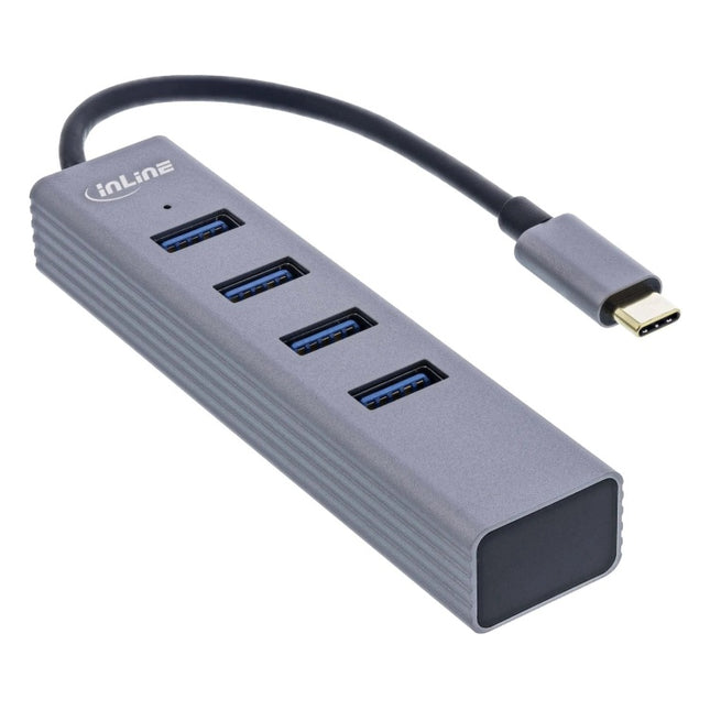GK-11729 15 cm - USB-C hub - 4x USB-A - USB 3.2 Gen.1 - 5 Gb/s - aluminium