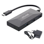GK-11731 15 cm - USB hub - USB-A / USB-C - 3x USB-A + 2x USB-C - USB 3.2 Gen.1 - 5 Gb/s - met externe voeding