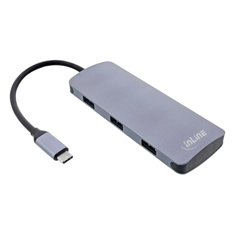 GK-11739 15 cm - USB 3.2 Gen.2 hub - 4x USB-C + 3x USB-A - PD 100W - aluminium