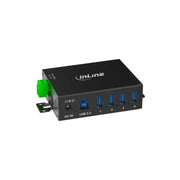 GK-11743 Industriële USB 3.2 Gen.1 hub - 4x USB-A - 5 Gb/s - aluminium - 24W voeding