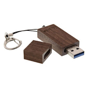 GK-11746 Woodstick USB 3.0 geheugenstick 8 GB - walnoot met sleutelhanger