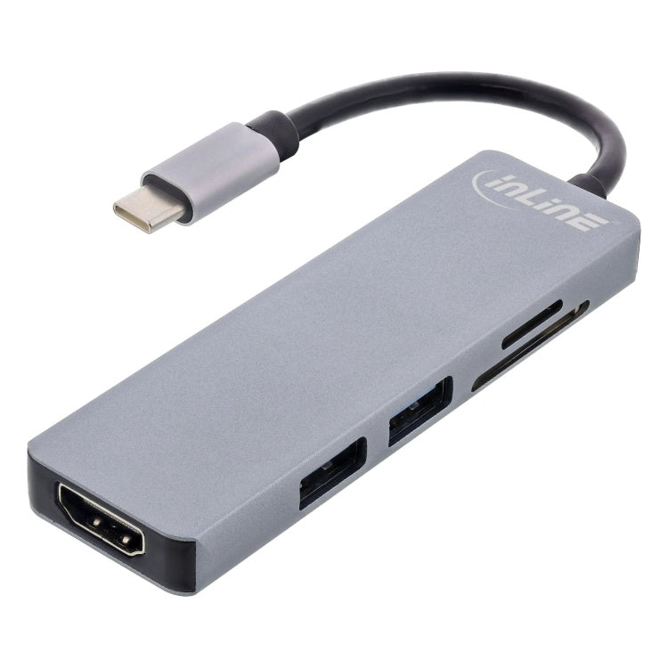 GK-11750 USB-C multifunctionele hub met HDMI 4K, USB-A en SD/MicroSD kaartlezer