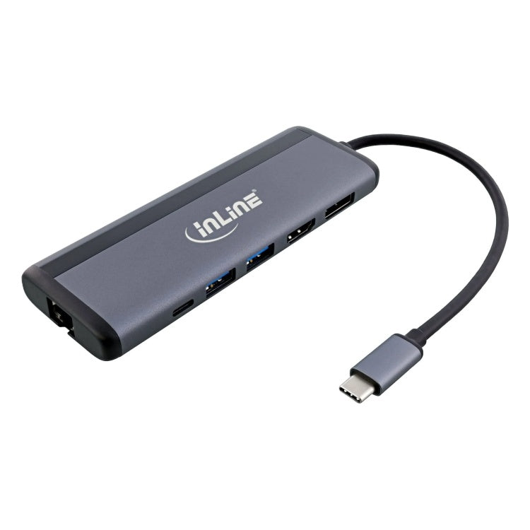 GK-11754 USB-C multiport adapter met HDMI, DisplayPort, USB, RJ45, SD en Power Delivery 100W