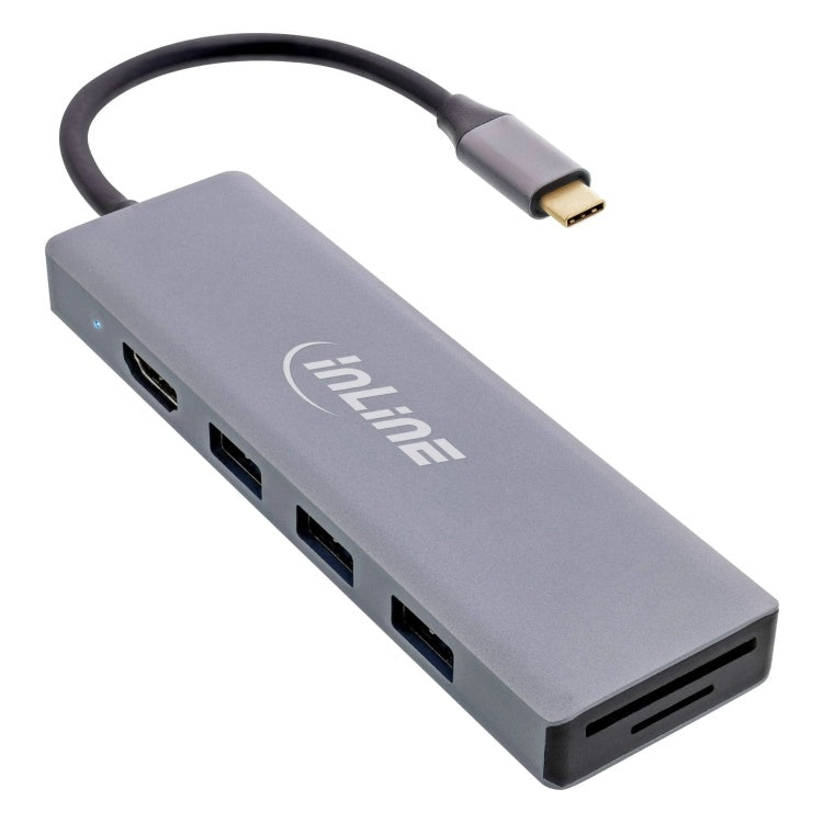 GK-11755 15 cm USB-C multihub met HDMI 4K, USB-A, kaartlezer en Power Delivery 100W