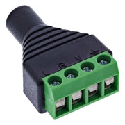 GK-11764 Adapter 3,5 mm jack 4-pins (TRRS) naar 4-polig aansluitblok - zwart