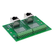 GK-11793 RJ45 aansluitblok - 2x RJ45 contactdoos - voor DIN-rail