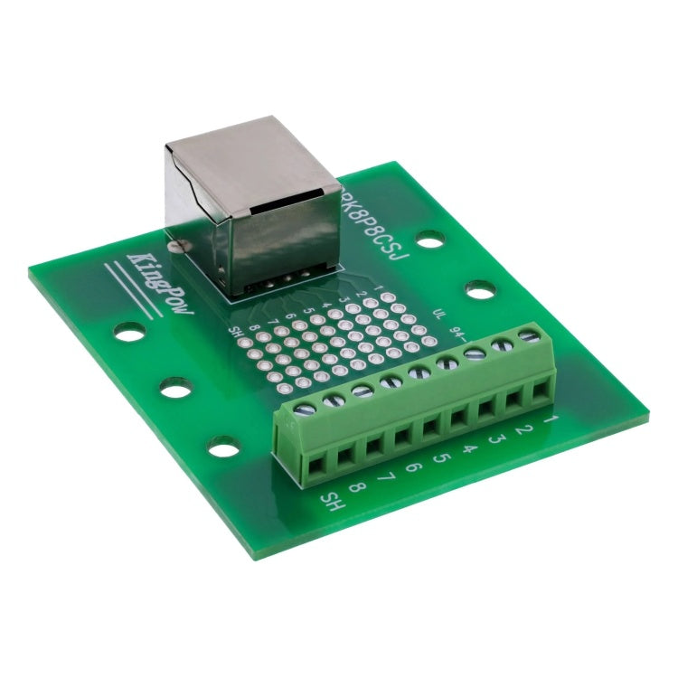 GK-11796 RJ45 aansluitblok - RJ45 contactdoos - recht - voor DIN-rail
