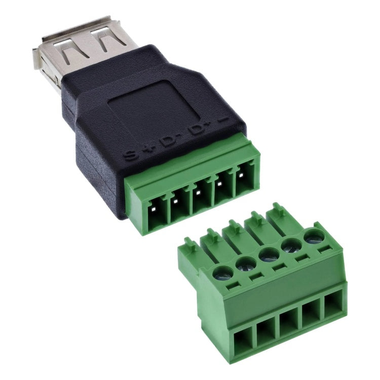 GK-11800 USB-A aansluitblok - USB-A aansluiting naar 5-polige schroefklem - zonder kabel