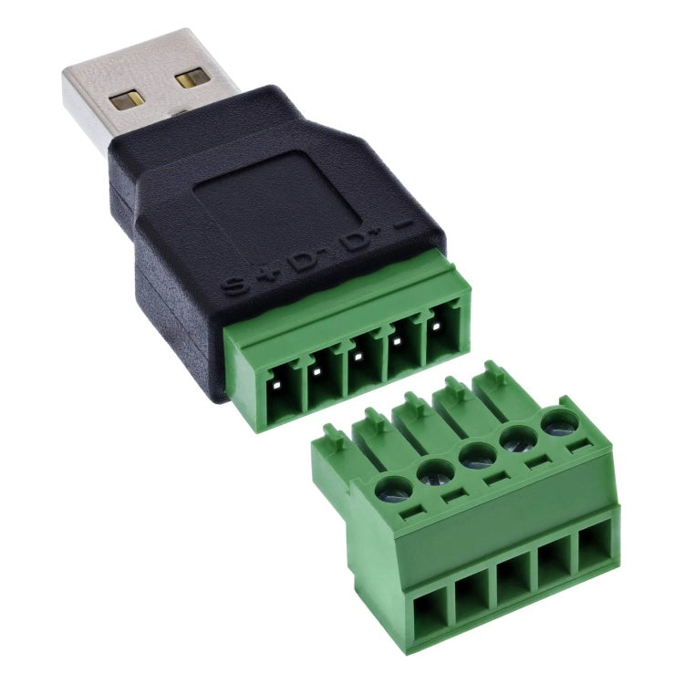 GK-11802 USB-A aansluitblok - USB-A stekker naar 5-polige schroefklem - zonder kabel