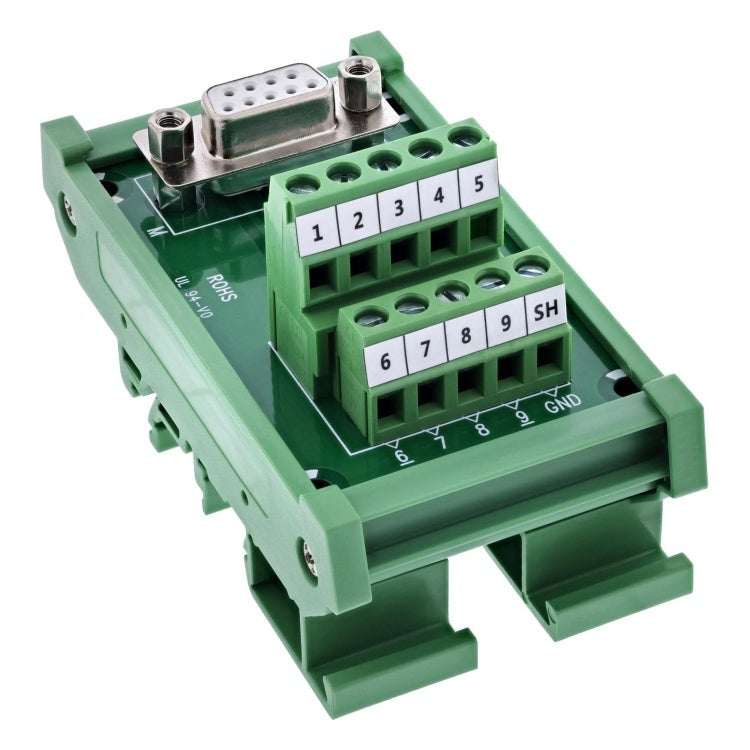 GK-11810 D-Sub 9 aansluitblok - D-Sub 9 contactdoos naar schroefklem - DIN-railmontage