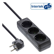 GK-11823 5 meter Stekkerdoos met 3 contacten - zwart