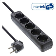 GK-11827 1,5 meter Stekkerdoos met 5 contacten - zwart
