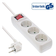 GK-11830 3 meter Stekkerdoos met 3 contacten en schakelaar - wit