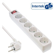 GK-11836 1,5 meter Stekkerdoos met 6 contacten en schakelaar - wit