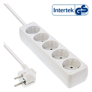 GK-11844 1,5 meter Stekkerdoos met 5 contacten - wit