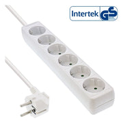 GK-11845 1,5 meter Stekkerdoos met 6 contacten - wit