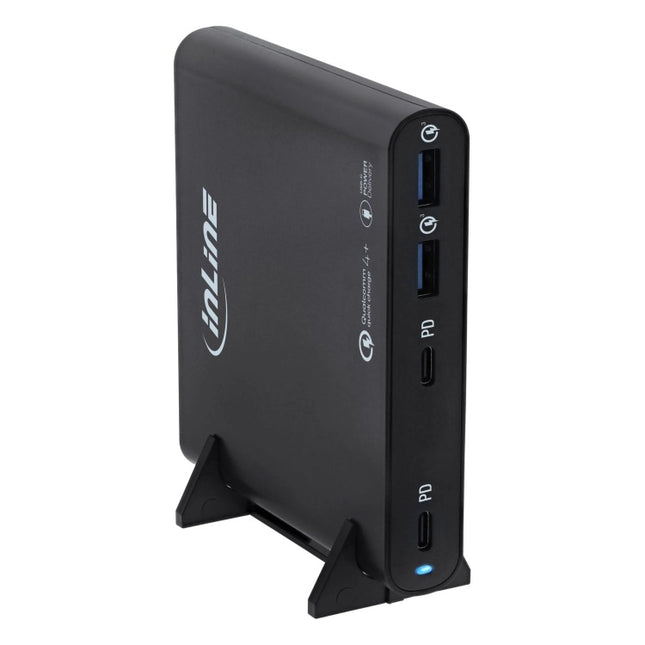 GK-11863 120W GaN USB-C/USB-A snellader - 4 poorten (2x USB-C + 2x USB-A) - zwart