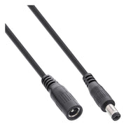 GK-11881 1 meter DC-verlengkabel 5,5 x 2,1 mm - zwart