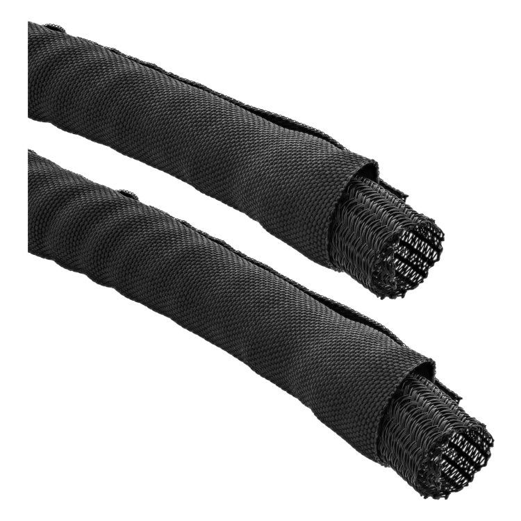 GK-11912 2 meter zelfsluitende gevlochten kabelmantel 10 millimeter - zwart