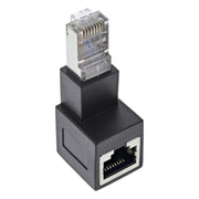 GK-11936 RJ45 haakse netwerkadapter Cat.6A RJ45 male naar RJ45 female 90° omlaag