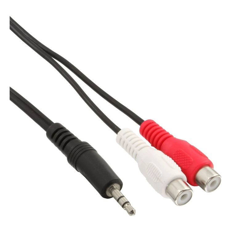 GK-11941 5 meter Audiokabel 2x RCA-vrouwelijk naar 3,5 mm stereo-mannelijk