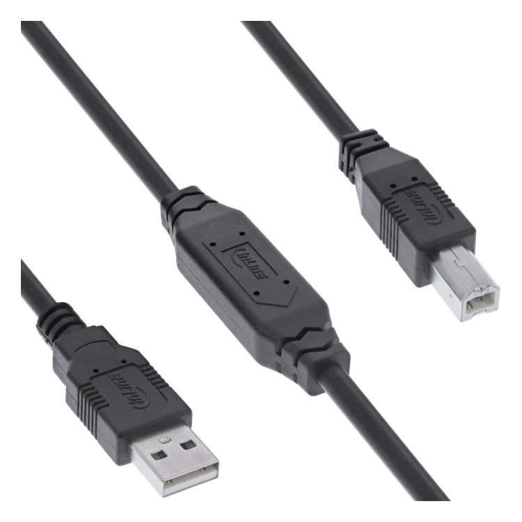 GK-11949 7,5 meter - Actieve USB 2.0 kabel USB-A naar USB-B - zwart