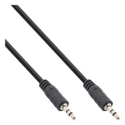 GK-11956 50 cm Audiokabel 3,5 mm stereo mannelijk/mannelijk - Zwart